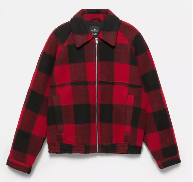 Bomber a quadri sconto del 60% da Pull and Bear