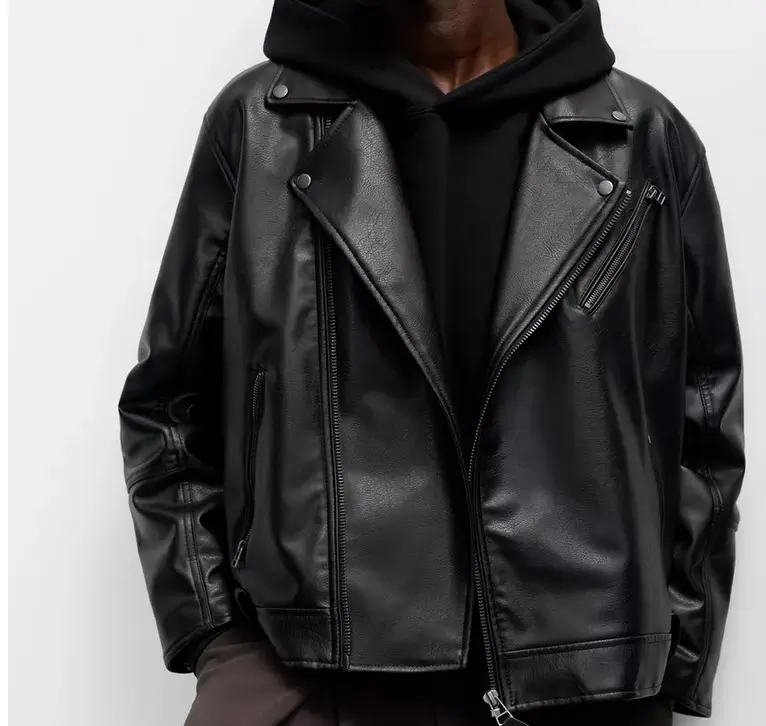 Giubbotto biker effetto pelle sconto del 61% da Pull and Bear