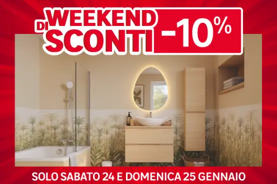 Leroy Merlin Weekend di sconti: -10% su mobili bagno e specchi LED Approfittane ora