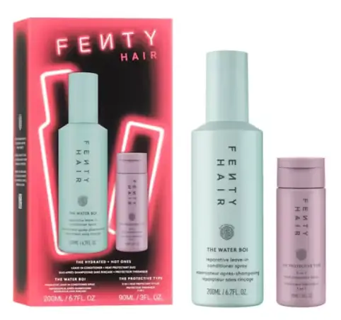 Sconto -30% sul set Fenty Hair Hydrated + Hot Ones - Duo balsamo senza risciacquo e protettore termico