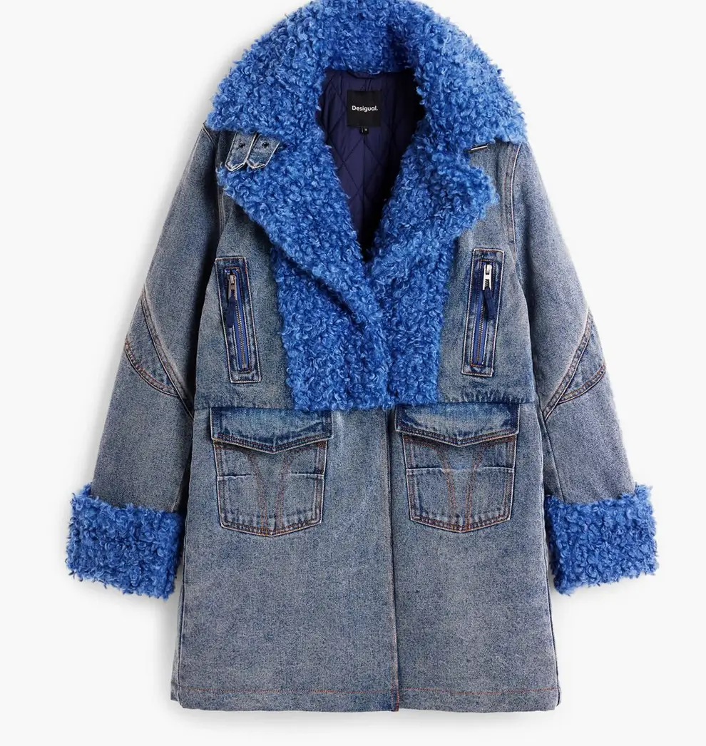 Cappotto in denim scontato del 30% su Desigual