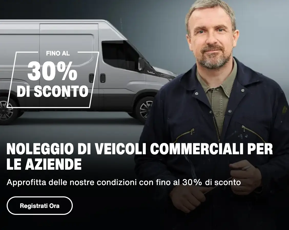 Noleggio di veicoli commerciali per aziende fino al 30% più economico