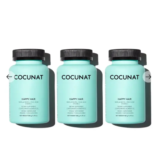 Sconto -15% sul pacchetto Happy Hair da 3 mesi da Cocunat