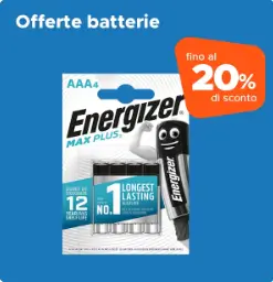 Sconto -20% sulle batterie Energizer su Mondoffice