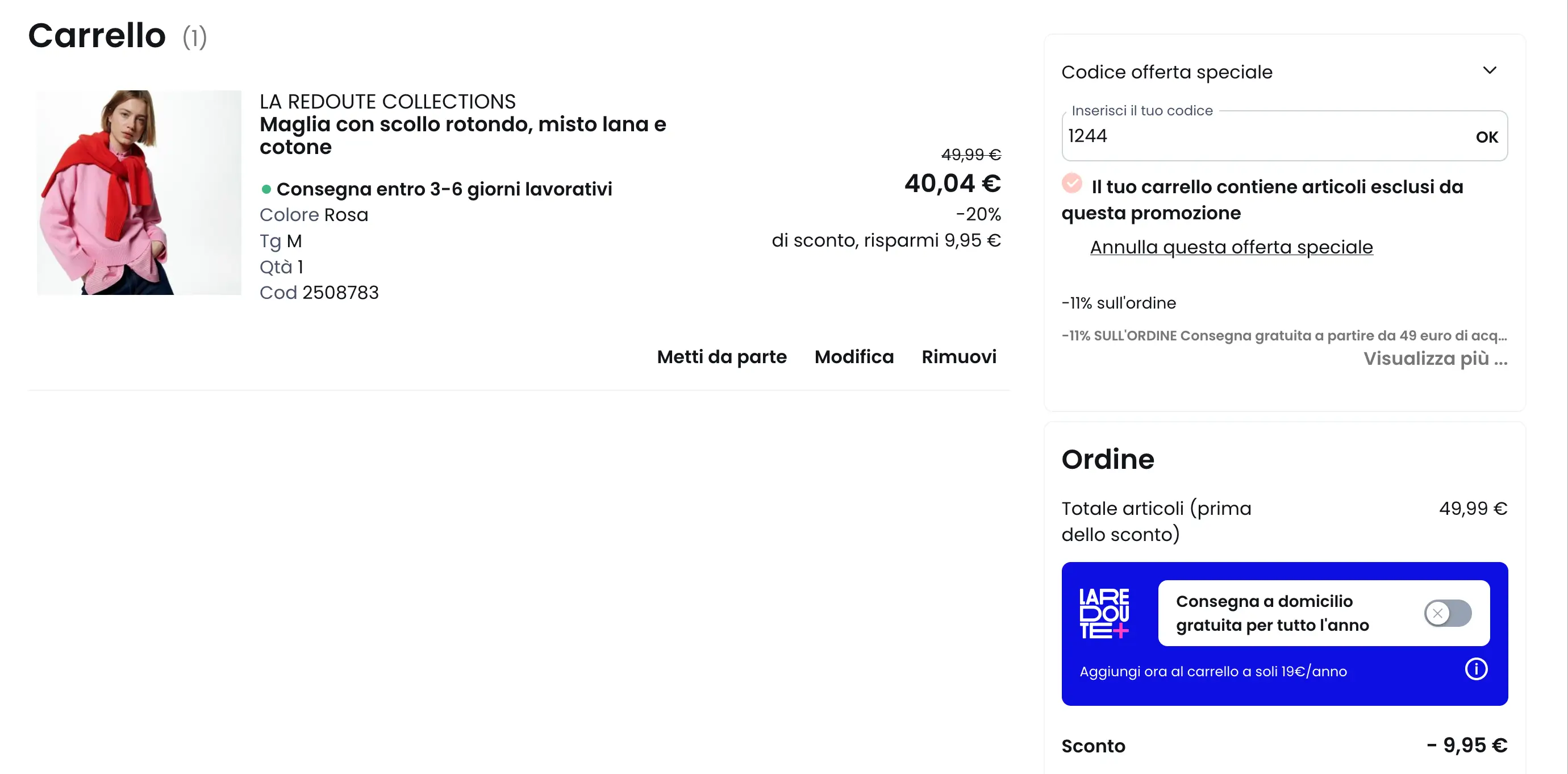 La Redoute: 11% di sconto con codice sconto